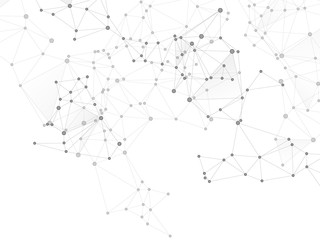 Geometric plexus structure cybernetic concept.