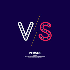Symbol of confrontation VS. Modern vector illustration and versus emblem