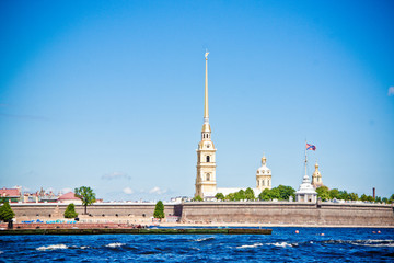 dome of an old building against the blue sky