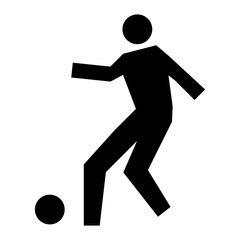 Soccer black icon. Football monochrome icon in simple and trendy flat style isolated on white background.- vector