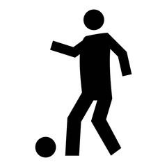 Soccer black icon. Football monochrome icon in simple and trendy flat style isolated on white background.- vector