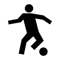 Fototapeta na wymiar Soccer black icon. Football monochrome icon in simple and trendy flat style isolated on white background.- vector
