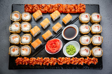 Set of traditional Japanese food