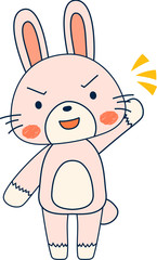 Full-length illustration of the cute Rabbit character