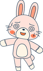 Full-length illustration of the cute Rabbit character