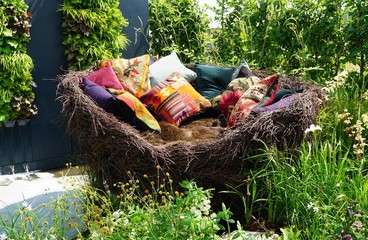 Garden seat made from willow