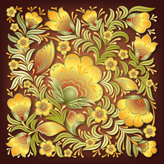 abstract spring floral ornament vector illustration