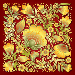 abstract spring floral ornament vector illustration
