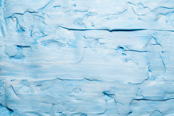 Obraz premium Sky blue acrylic paint. Decorative art abstract background. Textured plaster wall surface.