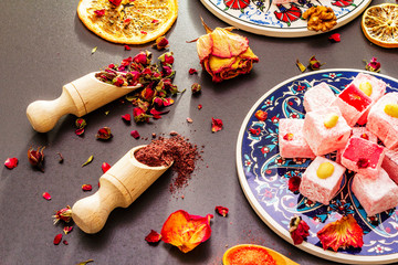 Eastern sweets. Traditional Turkish delight