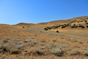 View of the mountains and valley, beautiful Georgian landscape