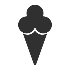 Ice cream icon isolated on white background. Vector illustration.