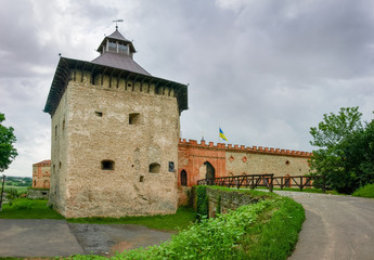 Fototapeta na wymiar Western part of mediaeval Medzhybizh fortress, Khmelnytska Oblast, Ukraine