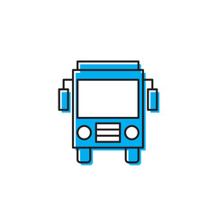 Bus front view icon, isolated on white background