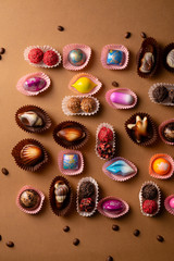 Set of luxury chocolate bonbons