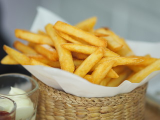 FRENCH FRIES Potato chips yellow color Crispy snack