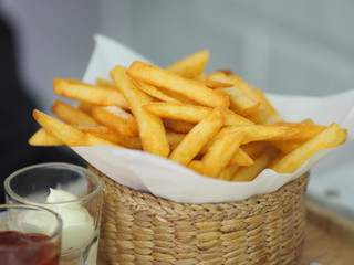FRENCH FRIES Potato chips yellow color Crispy snack