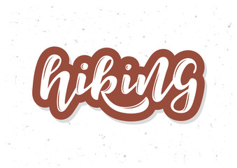 Hiking hand drawn lettering