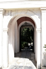 Fototapeta na wymiar from an old Greek Monastery