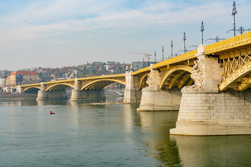 Fototapeta premium Margaret Bridge and River Danube