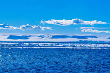 norway landscape ice nature of the glacier mountains of Spitsbergen Longyearbyen Svalbard arctic ocean winter polar day sunset sky