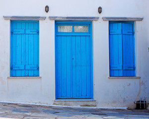 Aegean blue doors
