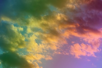 lovely vivid sun colored clouds on the sky for using in design as background.