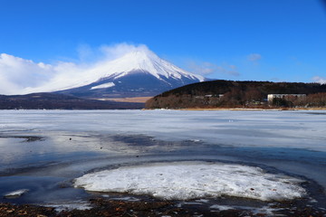 氷湖の富士