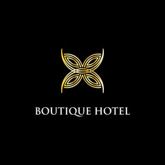 modern Boutique hotel logo Design inspiration, luxury and clever vector illustration