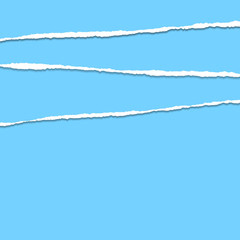 Blue Vector Ripped or Torn Paper Background