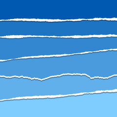 Blue Vector Ripped or Torn Paper Background