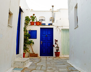 Fototapeta na wymiar Greek village scene