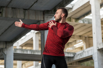 Man warming up for a workout