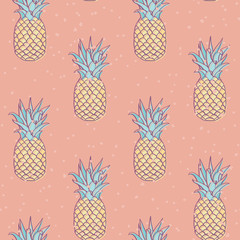 Vector Retro Bleach Peach Pineapples Design seamless pattern design Perfect for fabric, scrapbooking and wallpaper projects.	