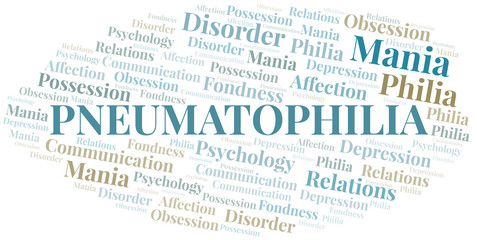 Pneumatophilia word cloud. Type of Philia.