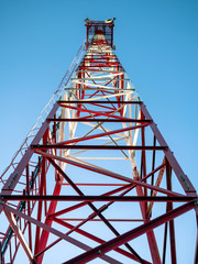 Antenna, mobile tower against the sky