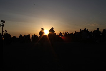 Fototapeta premium coucher de Soleil les touriste de Firenze 