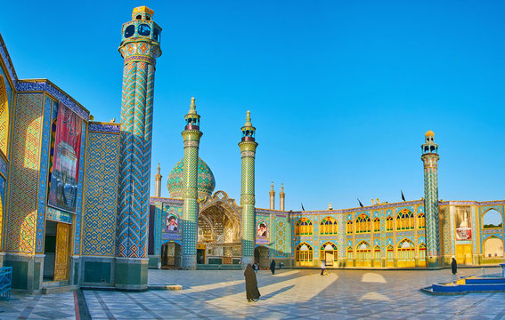 The court of Imamzadeh Helal Ali Holy Shrine, Aran o Bidgol, Iran