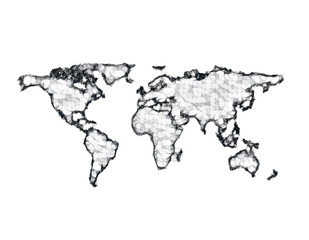 Financial technology, network information and world map