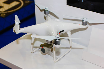 Quadcopter for flying on the radio. Drone for shooting photos and video from a height of flight.