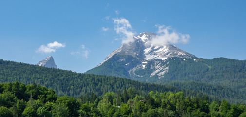 Obraz premium Panorama vom Berggipfel des Watzmann