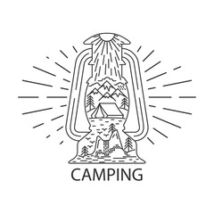 Rustic camping lantern