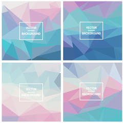 Abstract triangle vector backgrounds. Elements for your website or presentation. Triangular poly illustration design