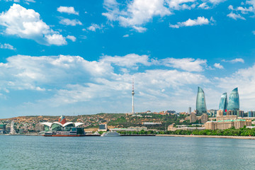 Fototapeta premium View of the embankment of Baku city