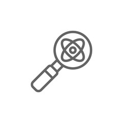 Obraz premium Research, atom icon. Element of bio engineering illustration. Thin line icon for website design and development, app development. Premium icon