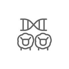 Cloning, DNA, animal icon. Element of bio engineering illustration. Thin line icon for website design and development, app development. Premium icon