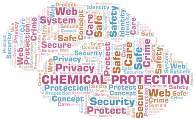 Fototapeta na wymiar Chemical Protection word cloud. Wordcloud made with text only.