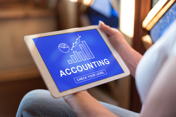 Accounting concept on a tablet
