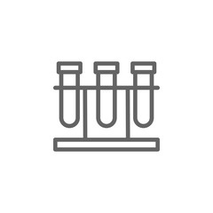Test, flasks icon. Element of bio engineering illustration. Thin line icon for website design and development, app development. Premium icon