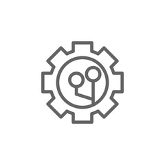 Nanotechnology, screw icon. Element of bio engineering illustration. Thin line icon for website design and development, app development. Premium icon